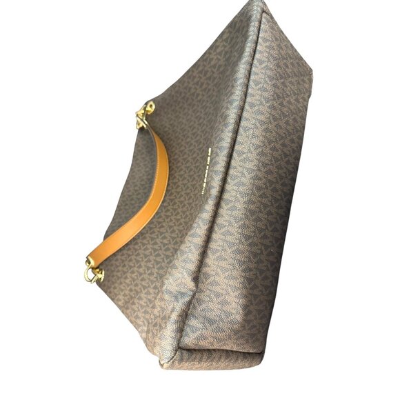 Michael Kors Jet Set Signature Brown Monogram Large Tote Bag - Picture 5 of 13